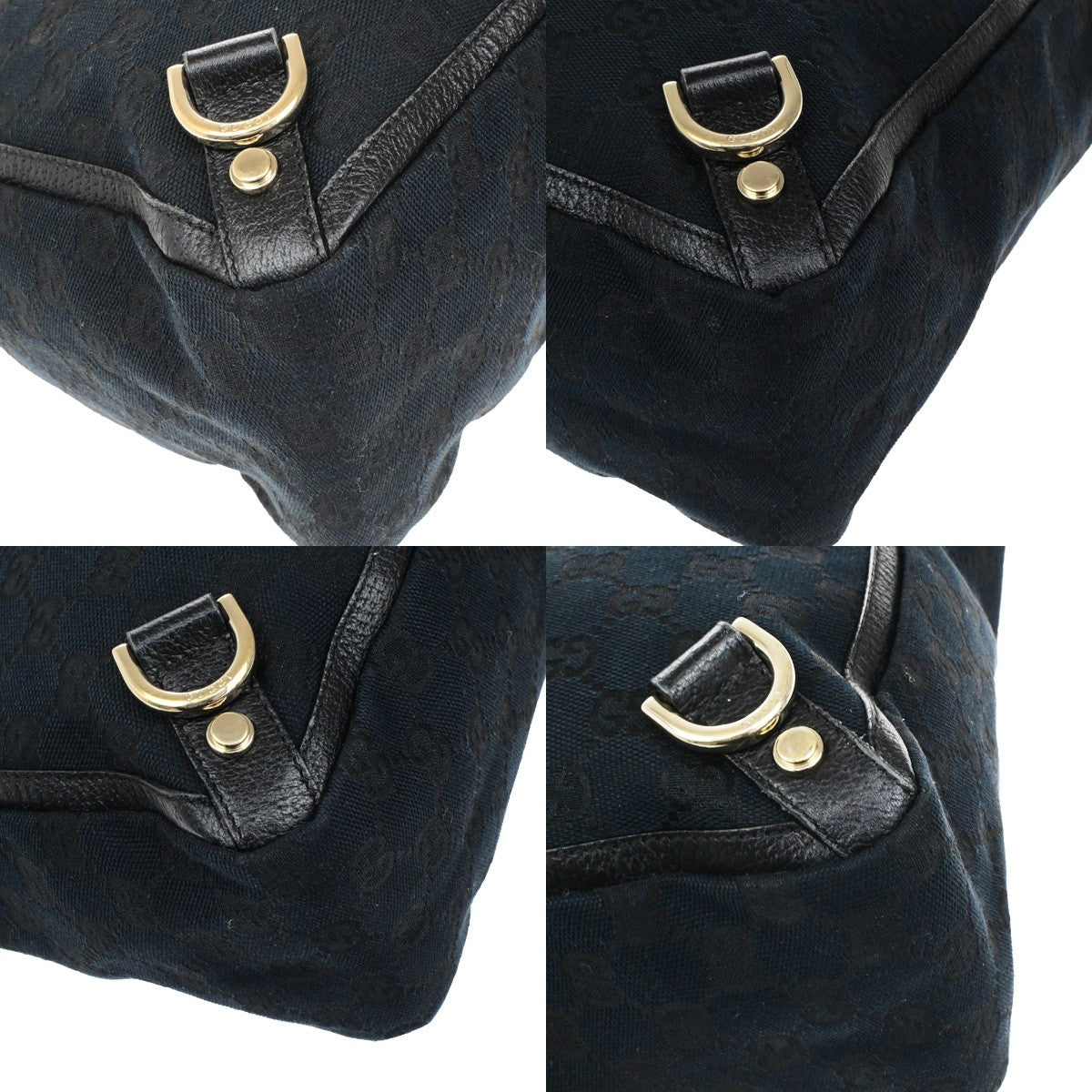 Gucci Abbey D-Ring Tote GG Canvas, BLACK, CANVAS, Tote bag