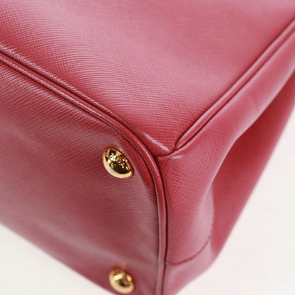 Prada Double Zip Lux Tote Saffiano Leather, Pink, Leather, Handbag