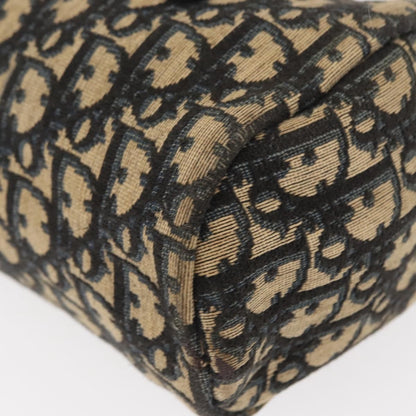 Christian Dior Vintage Trotter Handbag Canvas, NAVY, CANVAS, Handbag