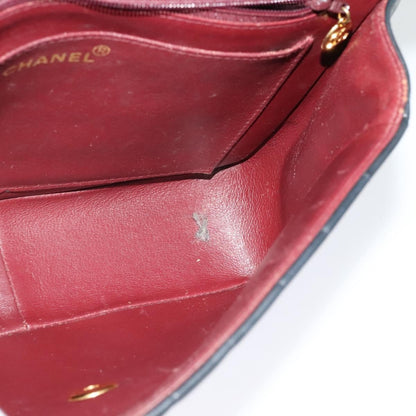 Chanel Vintage Vertical CC Flap Bag Leather, BLACK, LEATHER, Shoulder bag