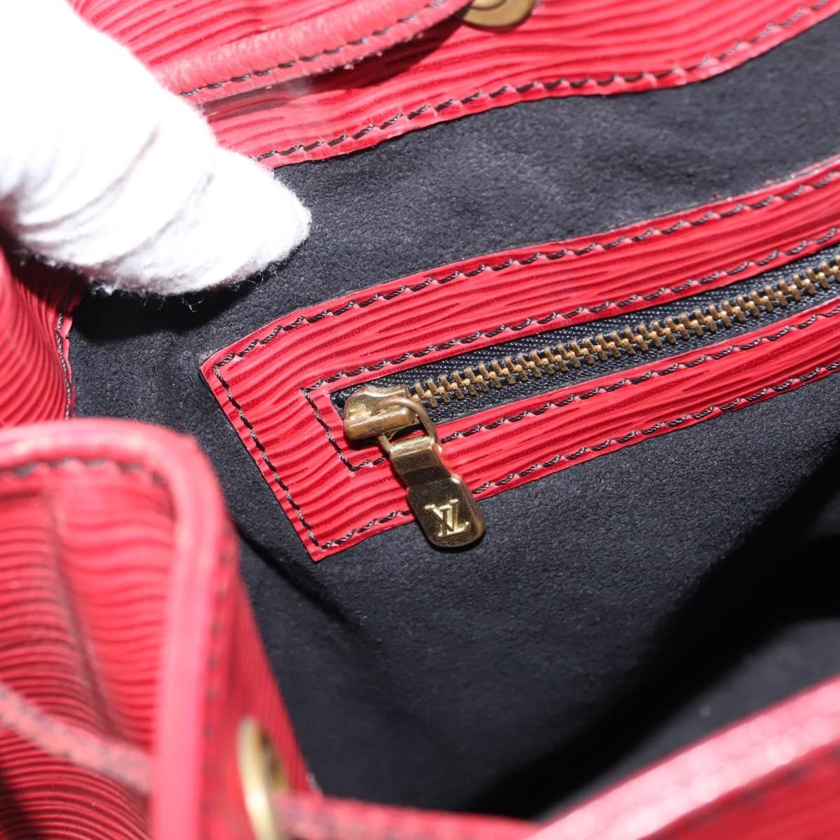 Louis Vuitton Petit Noe Handbag Epi Leather, RED, LEATHER, Shoulder bag