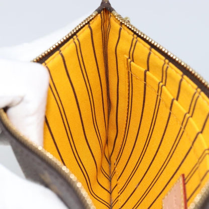 Louis Vuitton Neverfull Pochette Monogram Canvas, BROWN, CANVAS, Clutche & pouche