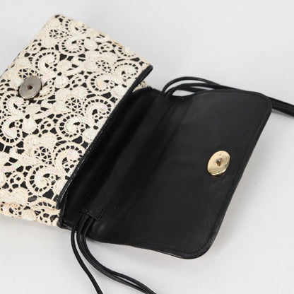 Chanel Floral CC Flap Bag Leather, WHITE, LEATHER, Shoulder bag