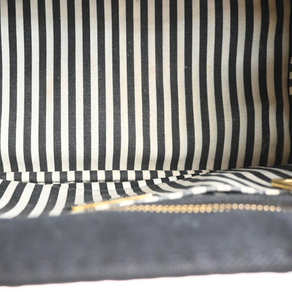 Prada Canapa Convertible Tote Canvas, BLACK, CANVAS, Tote bag