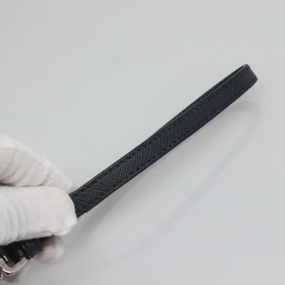 Prada Zip Pochette Saffiano Leather, NAVY, LEATHER, Clutche & pouche