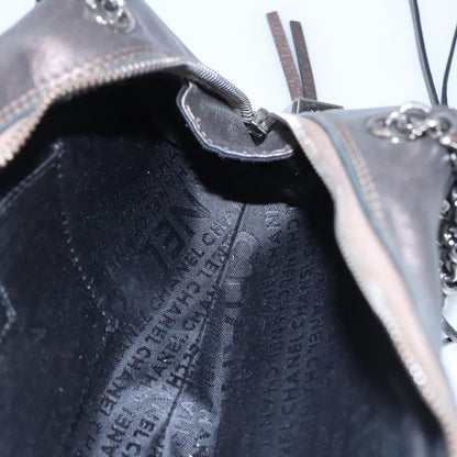 Chanel Lax Tassel Chain Shoulder Bag Leather, BROWN, LEATHER, Shoulder bag