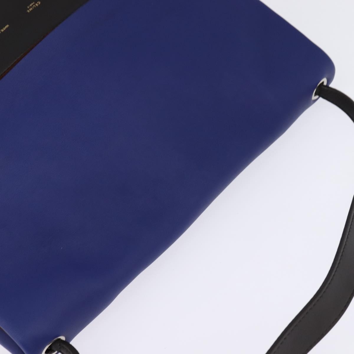 Celine All Soft Bag Leather, BLUE, LEATHER, Handbag