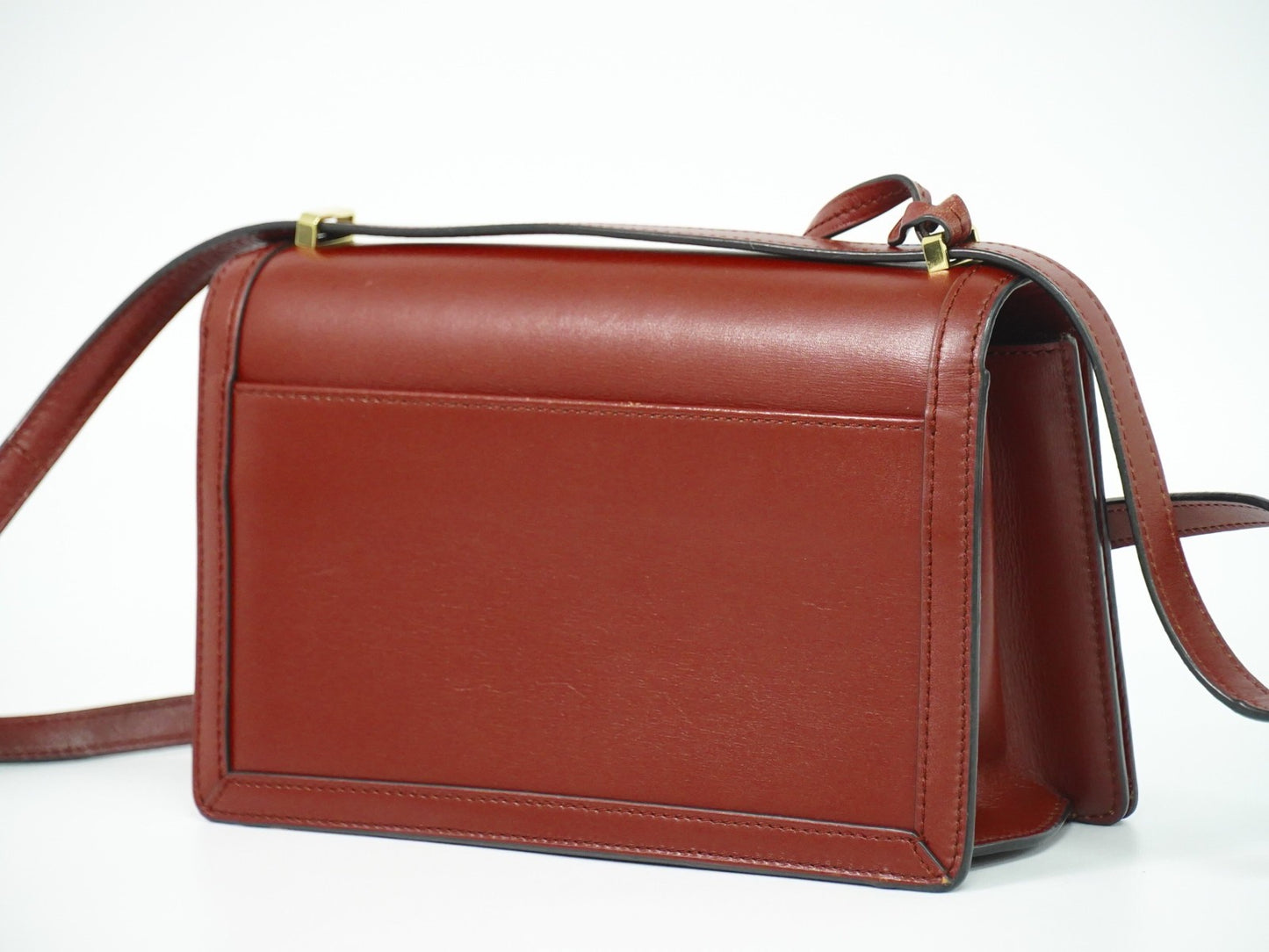 Loewe Barcelona Shoulder Bag Leather, BURGUNDY, LEATHER, Shoulder bag