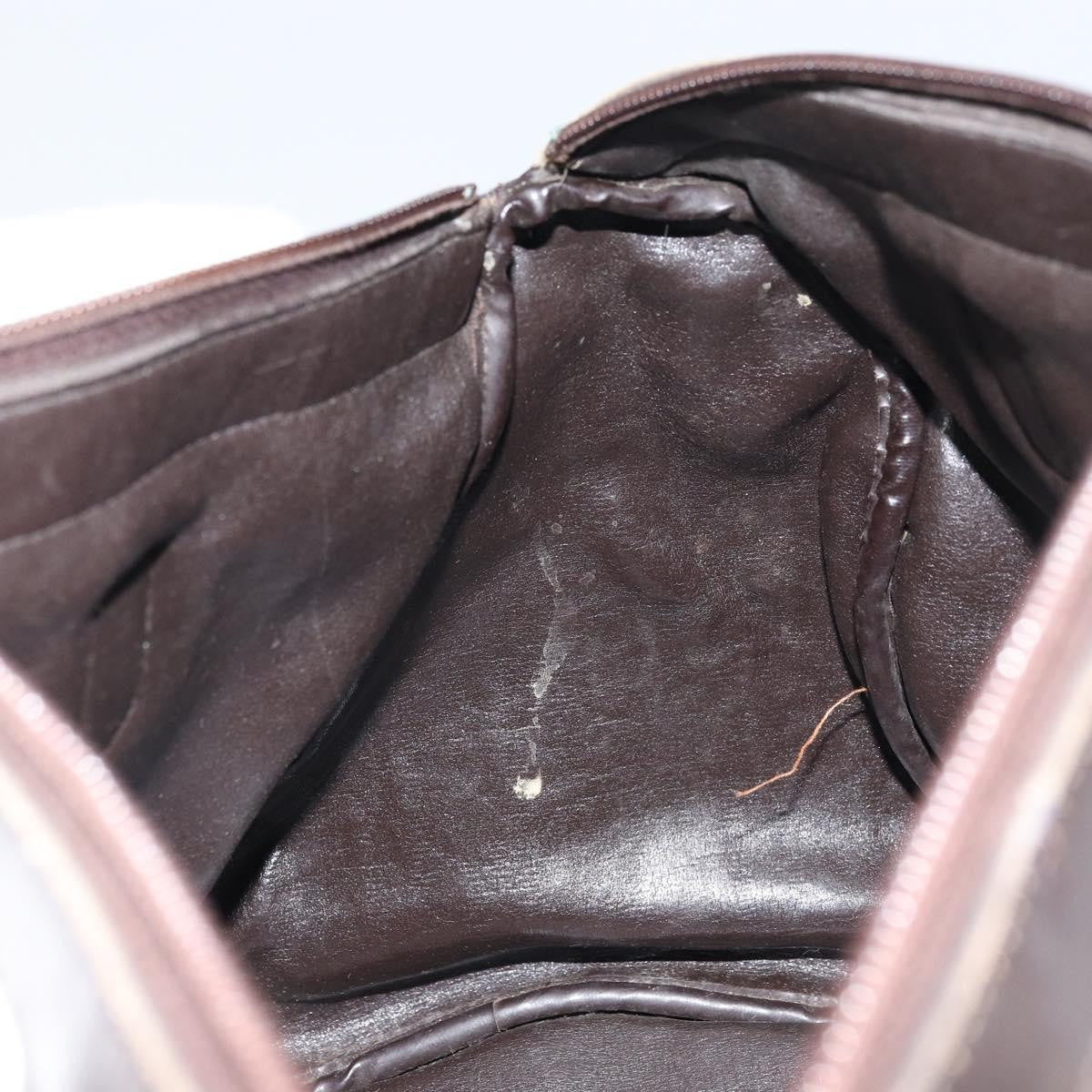 Christian Dior Vintage CD Trotter Handbag Canvas, BROWN, CANVAS, Handbag