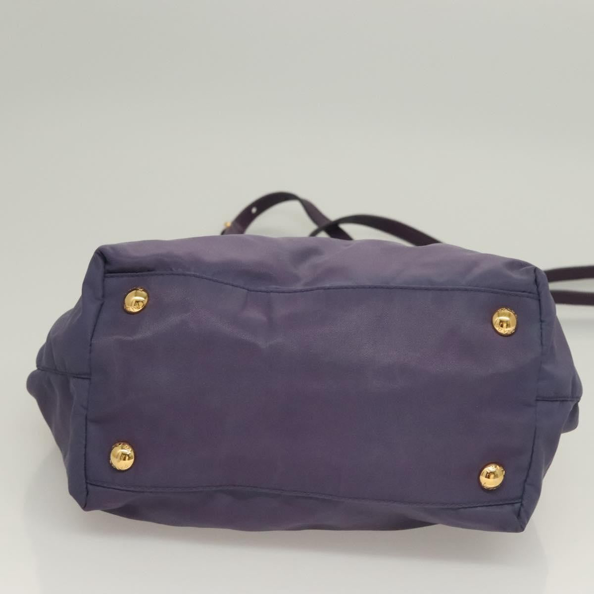 Prada Bow Tote Tessuto, PURPLE, NYLON, Handbag