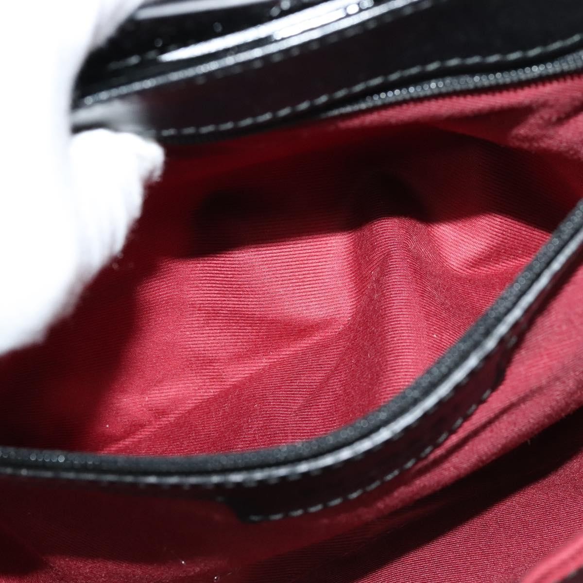 Bvlgari Chandra Flap Shoulder Bag Enamel, BLACK, PATENT_LEATHER, Shoulder bag