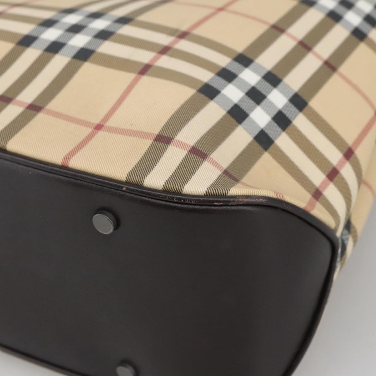 Burberry Top Handle Tote Haymarket Coated Canvas, BEIGE, CANVAS, Tote bag