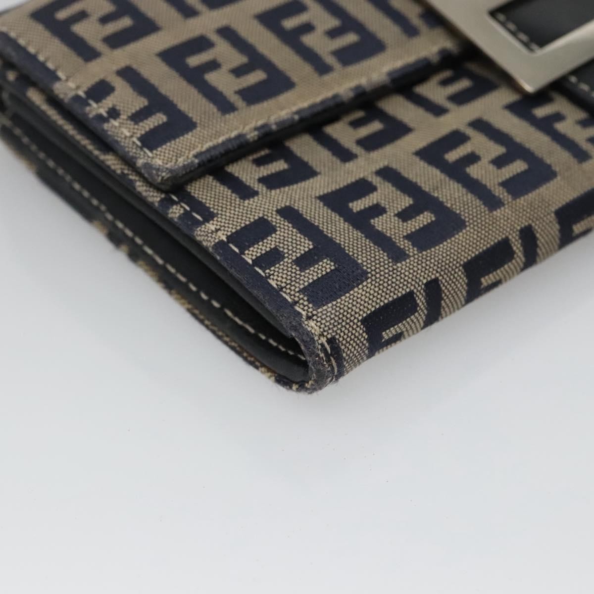 Fendi FF Continental Wallet Canvas, NAVY, CANVAS, Wallets