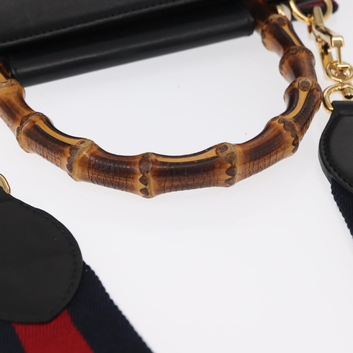 Gucci Nymphaea Top Handle Bag Leather, BLACK, LEATHER, Handbag