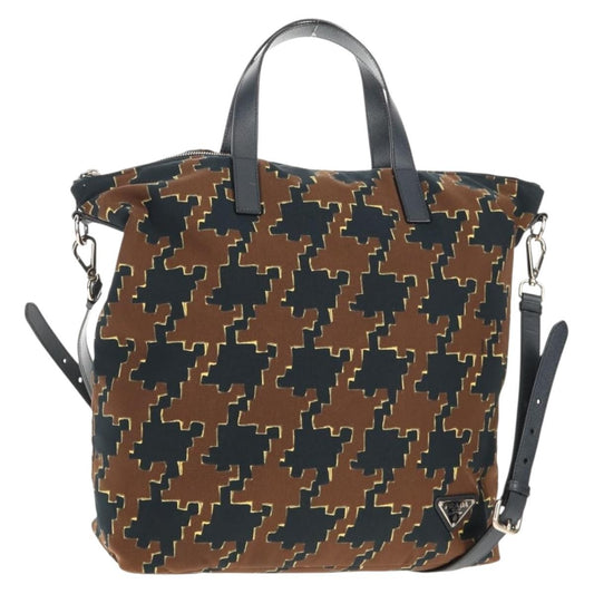 Prada Vintage Handbag Tessuto, BROWN, NYLON, Handbag