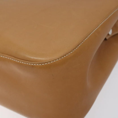 Salvatore Ferragamo Gancini Shoulder Bag Leather, BROWN, LEATHER, Shoulder bag