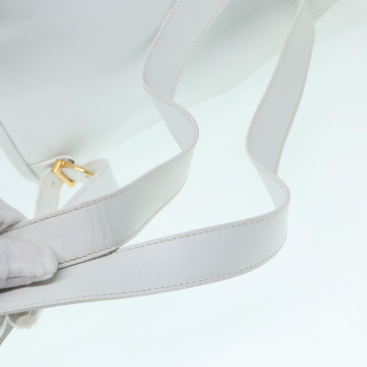 Salvatore Ferragamo Gancini Backpack Leather, WHITE, LEATHER, Backpack