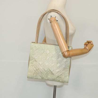 Christian Dior Vintage Tote Cannage Quilt Nylon, BEIGE, NYLON, Tote bag