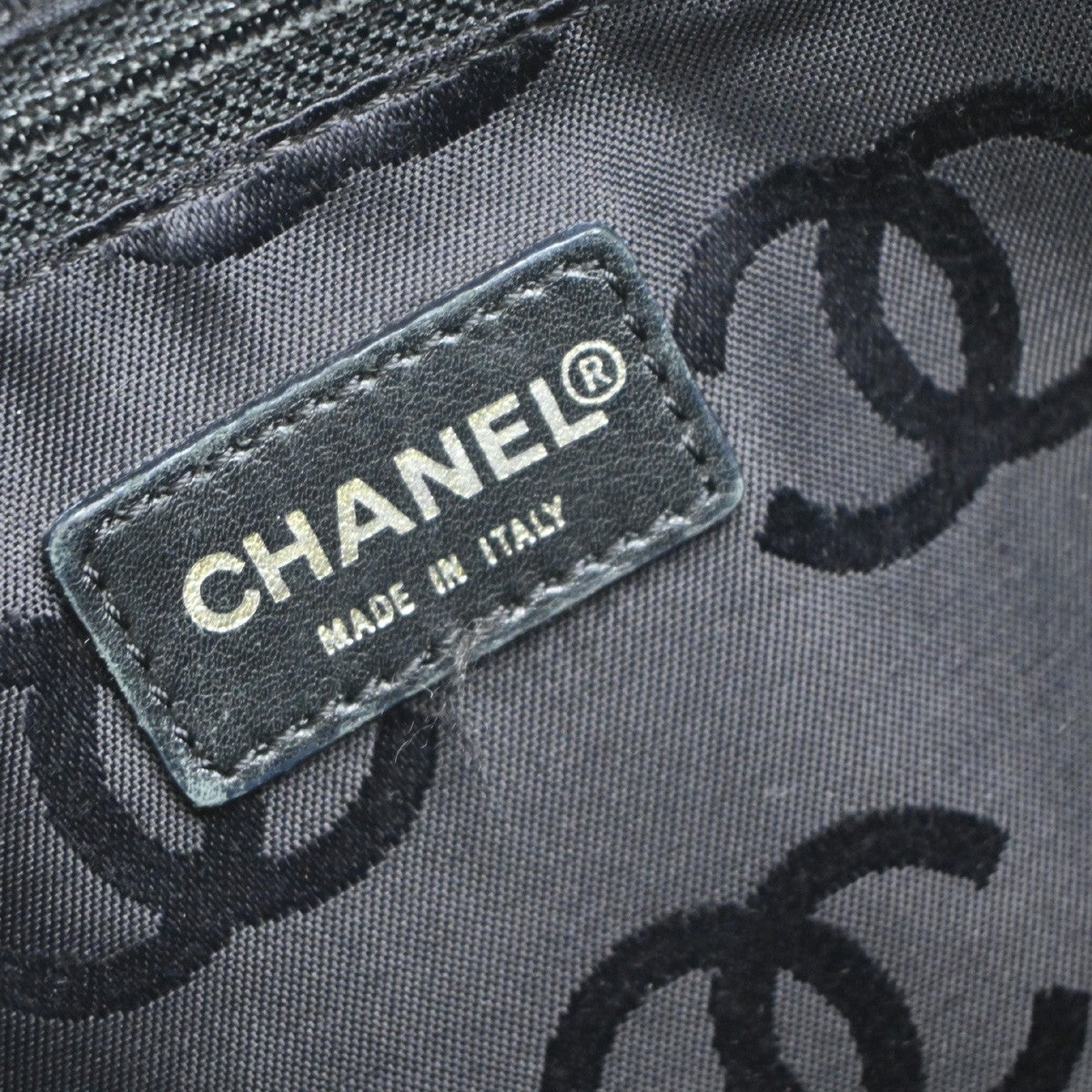 Chanel Surpique Boston Bag Quilted Leather, BLACK, LEATHER, Handbag