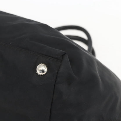 Prada Bow Tote Tessuto with Leather, BLACK, NYLON, Handbag