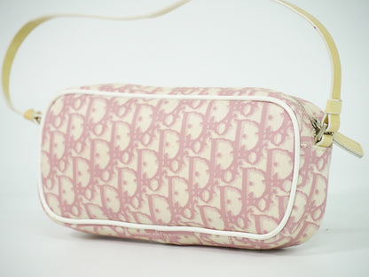 Christian Dior Vintage Trotter Baguette Shoulder Bag Diorissimo Canvas, PINK, CANVAS, Clutche & pouche