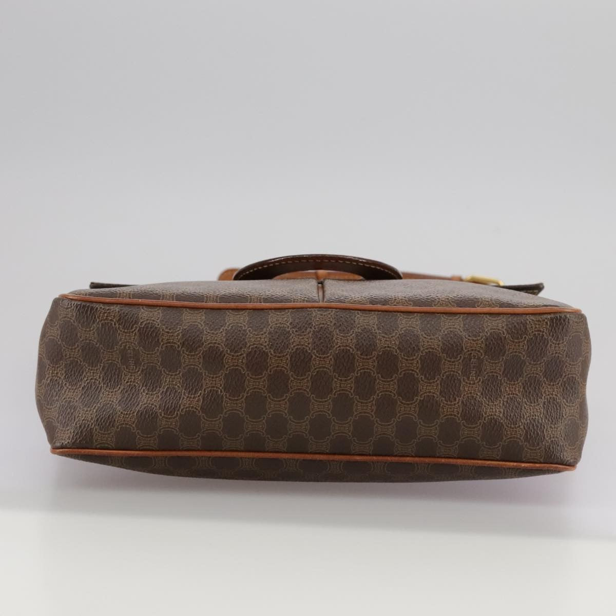 Celine Macadam Shoulder Bag PVC Leather, BROWN, CANVAS, Shoulder bag