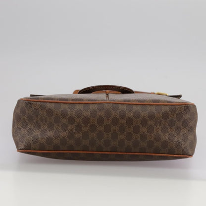 Celine Macadam Shoulder Bag PVC Leather, BROWN, CANVAS, Shoulder bag