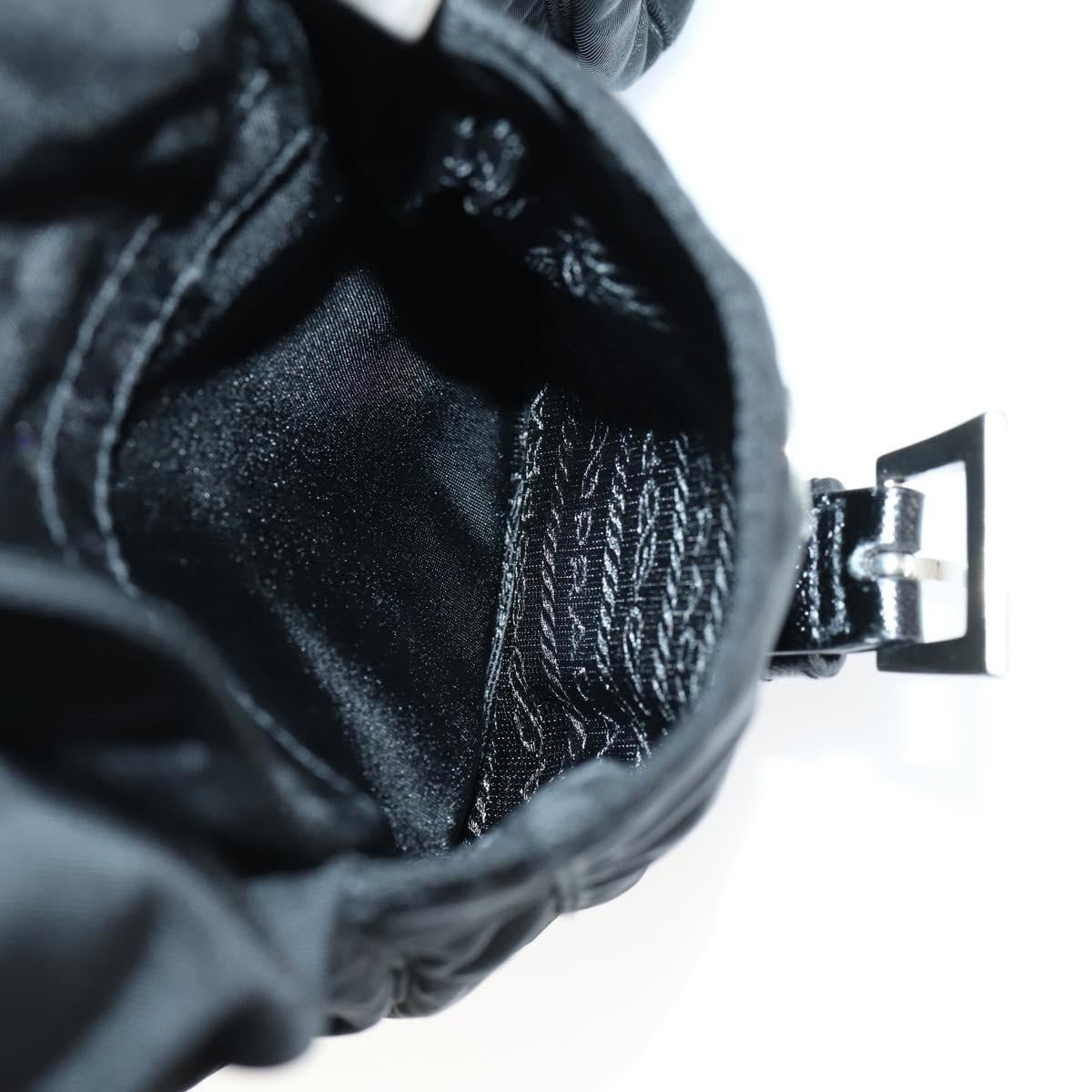 Prada Double Pocket Shoulder Bag Tessuto, BLACK, NYLON, Shoulder bag