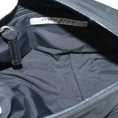 Miu Miu Zip Shoulder Bag Nylon, BLACK, NYLON, Shoulder bag