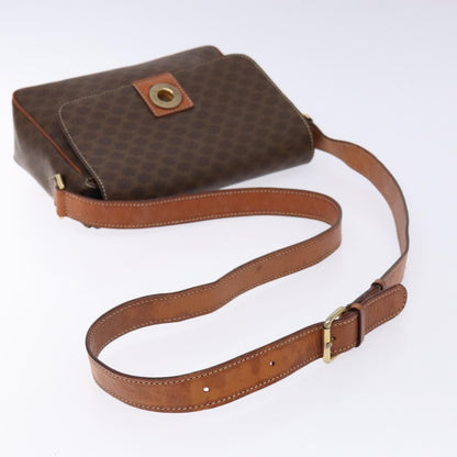 Celine Macadam Shoulder Bag PVC Leather, BROWN, CANVAS, Shoulder bag