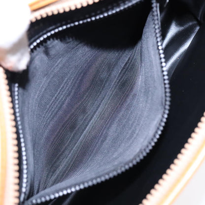 Celine Logo Triomphe Pouch Leather, BLACK, LEATHER, Clutche & pouche