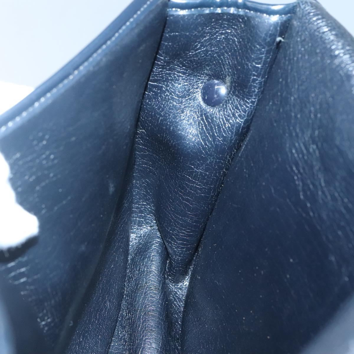 Christian Dior Vintage CD Logo Shoulder Bag Leather, NAVY, CANVAS, Shoulder bag