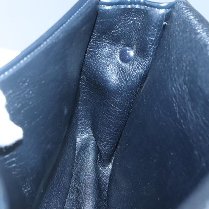 Christian Dior Vintage CD Logo Shoulder Bag Leather, NAVY, CANVAS, Shoulder bag