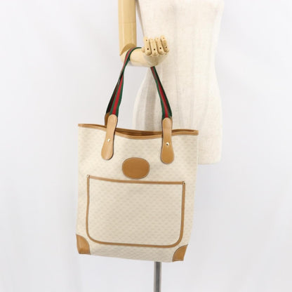 Gucci Vintage tote Canvas, WHITE, PVC, Tote bag