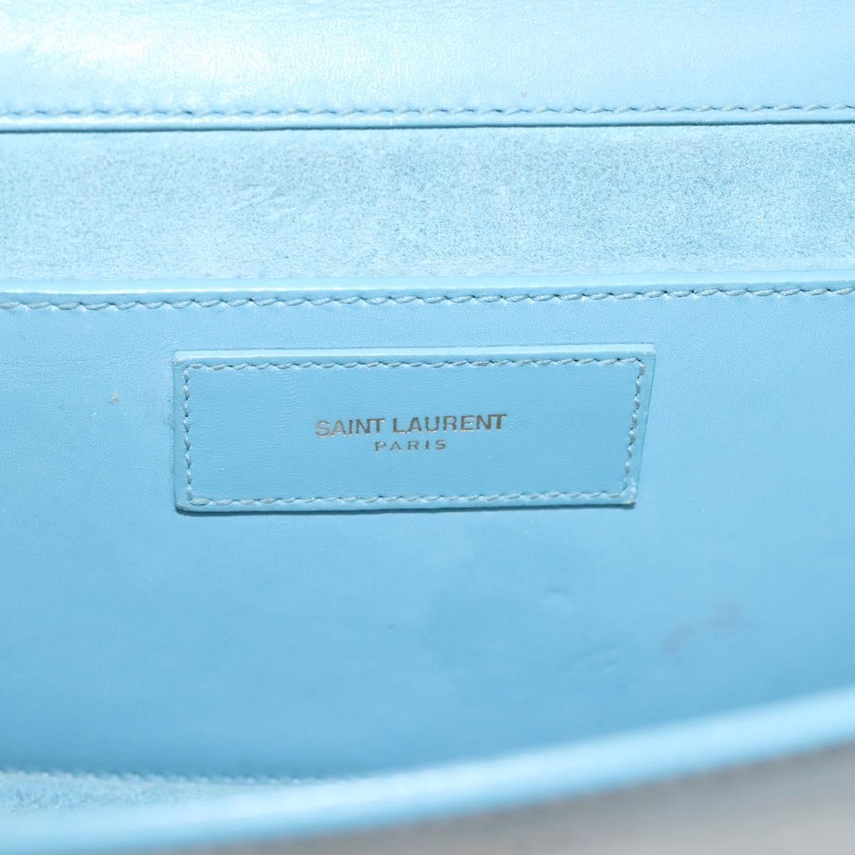 Saint Laurent Betty Bag Leather, BLUE, LEATHER, Shoulder bag