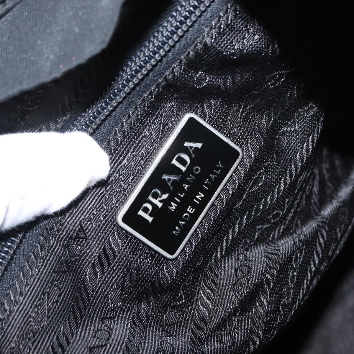 Prada Vela Double Front Pocket Backpack Tessuto with Saffiano Leather, BLACK, NYLON, Backpack