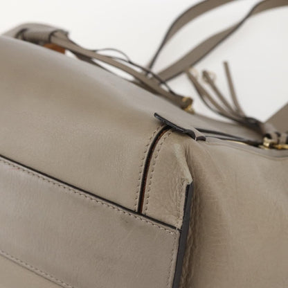 Chloe Milo Shopping Tote Leather, BEIGE, LEATHER, Tote bag