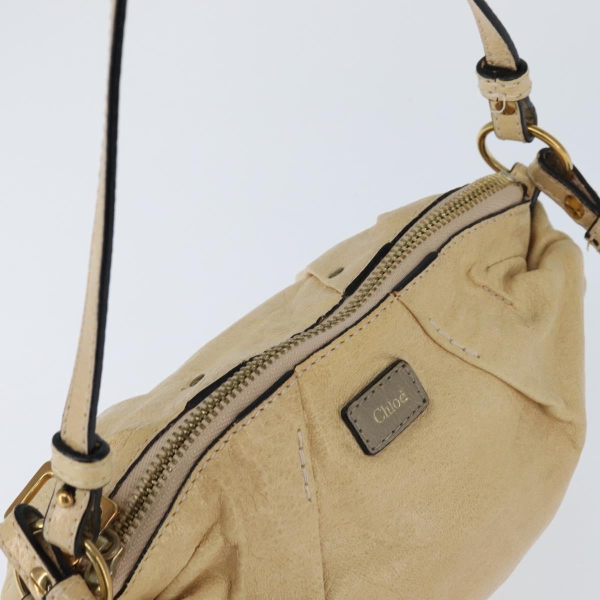 Chloe Vintage Shoulder Bag Leather, BEIGE, LEATHER, Shoulder bag