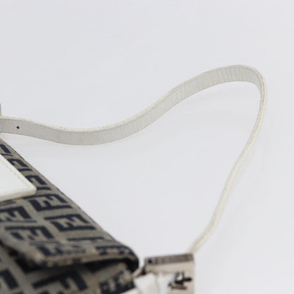 Fendi Baguette Bag Zucchino Canvas, NAVY, CANVAS, Clutche & pouche