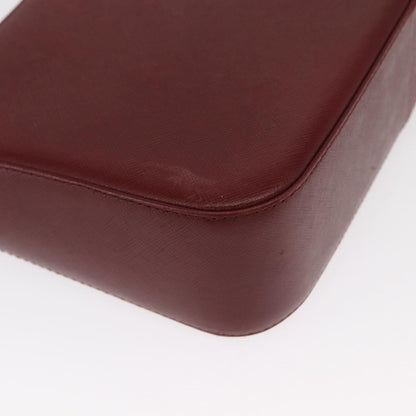 Burberry Vintage Shoulder Bag Leather, BURGUNDY, LEATHER, Shoulder bag