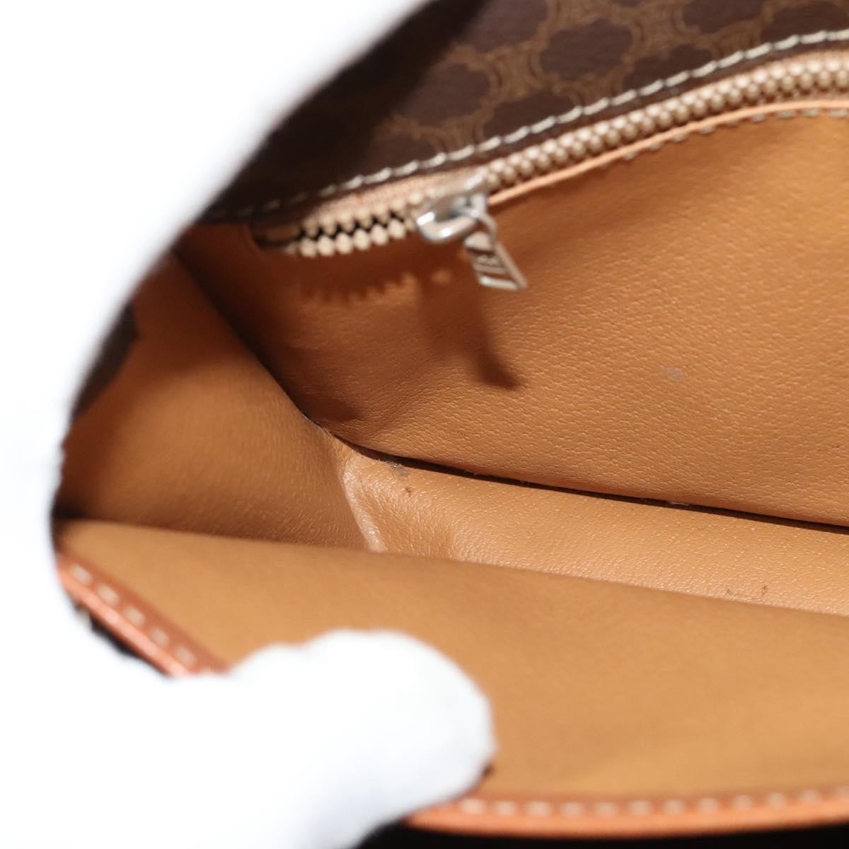 Celine Tricolor Trapeze Bag Leather, BROWN, CANVAS, Handbag