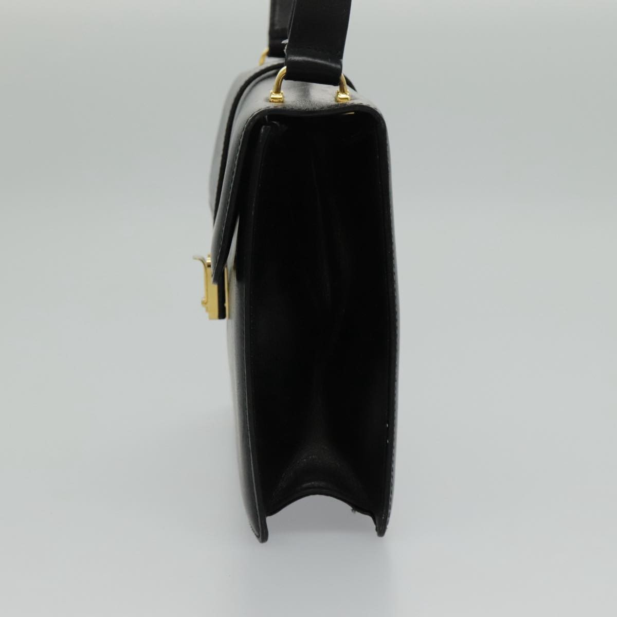 Celine Shoulder Bag Leather, BLACK, LEATHER, Shoulder bag