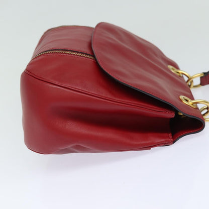 Celine Handbag Leather, RED, LEATHER, Handbag