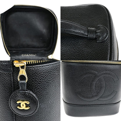 Chanel Vintage Timeless Vanity Case Caviar, BLACK, CALFSKIN, Handbag