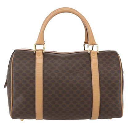 Celine Vintage Macadam Boston bag Canvas, BROWN, CANVAS, Travel bag