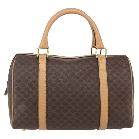 Celine Vintage Macadam Boston bag Canvas, BROWN, CANVAS, Travel bag