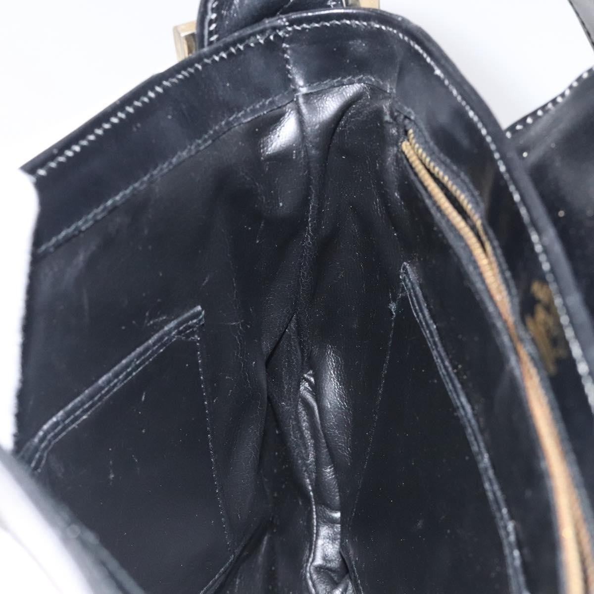 Gucci Vintage Flap Shoulder Bag Leather, BLACK, LEATHER, Shoulder bag