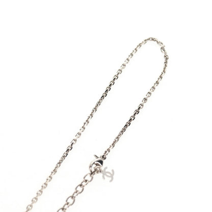 Chanel Vintage CC Pendant Long Necklace Metal, SILVER, METAL, Necklace