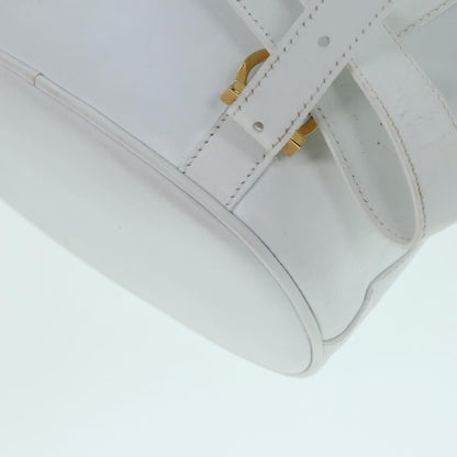 Salvatore Ferragamo Gancini Backpack Leather, WHITE, LEATHER, Backpack