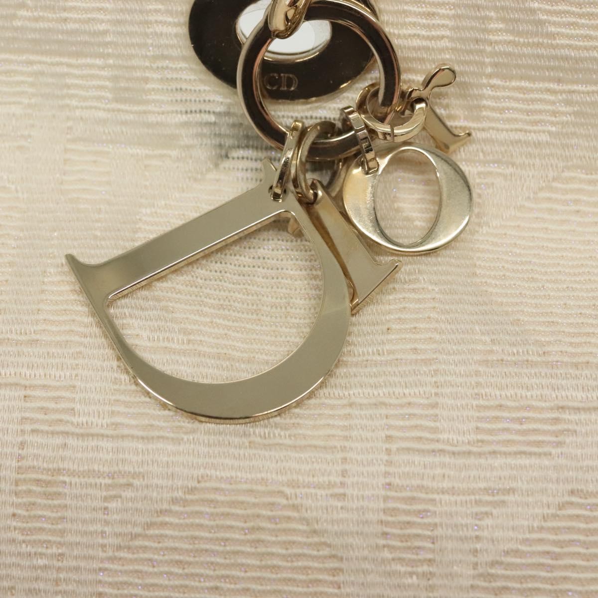 Christian Dior Cannage Handbag Canvas, WHITE, CANVAS, Handbag